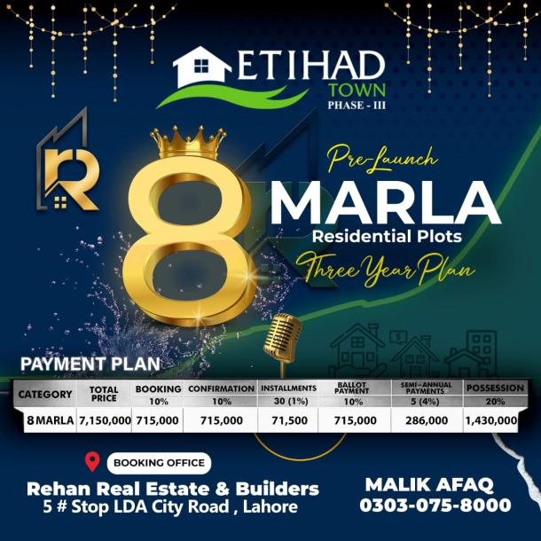 1 Kanal Plots Available For Sale In Etihad Town Phase 3 Lahore-4