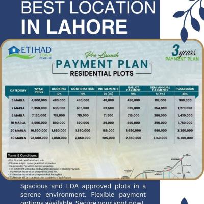 10 Marla Plots Available For Sale In Etihad Town Phase 3 Lahore