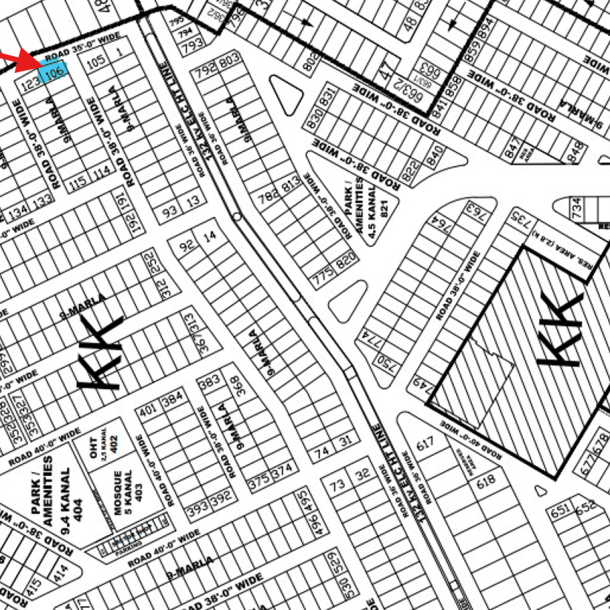 11 Marla Corner Plot For Sale KK-106 Demand 295 Lac In DHA Phase 4 KK-1