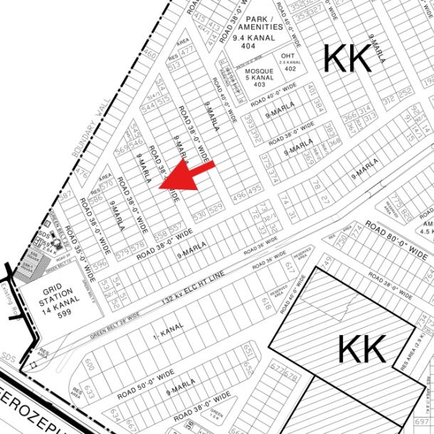 Ideal 9 Marla Plot Is Available For Sale In DHA Lahore Phase 4 Plot No KK-552-1