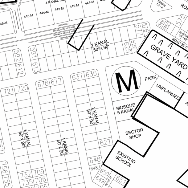 1 Kanal Residential Plot For Sale M- 605 Demand 255 Lac In DHA Phase 5-1