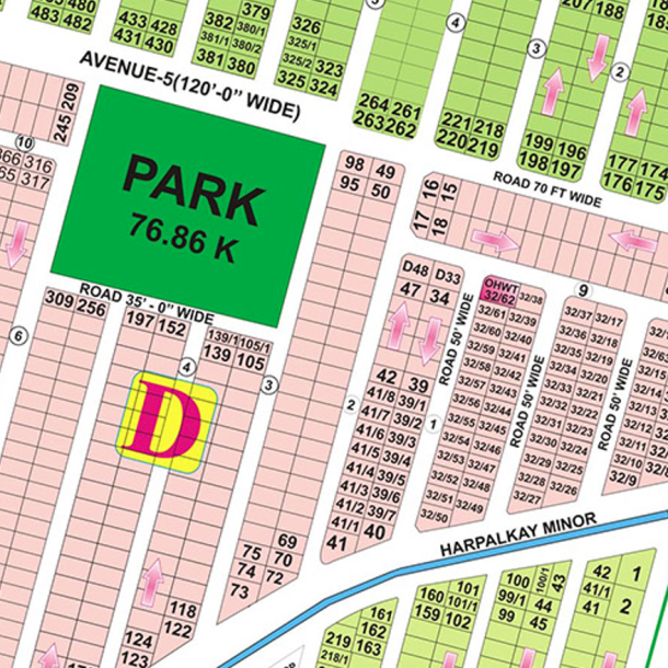 Invest in DHA 6 Block D - 2 Kanal Plot, 1250 Lacs-1