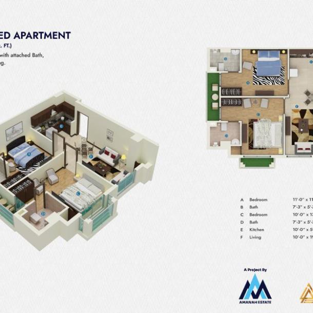 Lavish Living – 2 Bed Amanah Mall Lahore Apartment-3