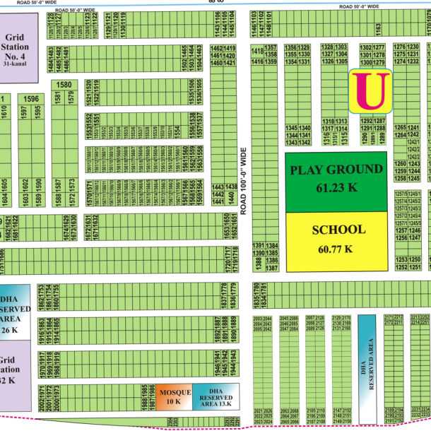 Limited Time Offer 1 Kanal Plot for Sale in DHA Phase 7 Lahore Block U-1