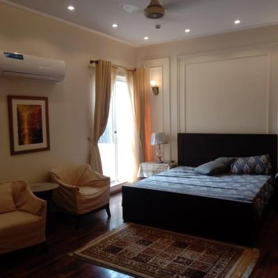 DHA Lahore phase 6 1 kanal house full furnished solar install corner house best location for rent