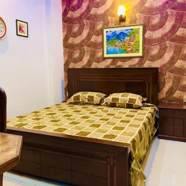 Furnished 1 Bedroom Flat for Rent Prime Location Johar Town Lahore-1