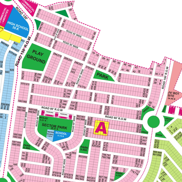 1 Kanal Plot For Sale In DHA Phase 9 Prism-1
