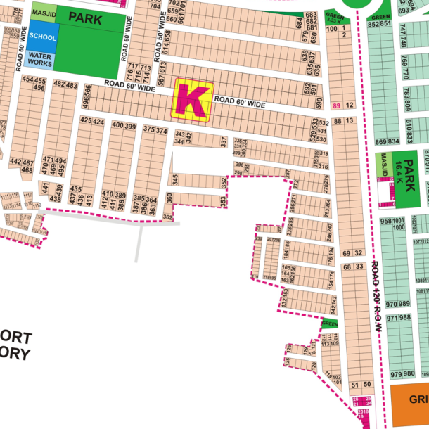 5 Marla Residential Plot in DHA Phase 9 Prism Demand 60 Lac Blok K-1