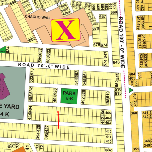 Facing Park 1 Kanal Plot Available For Sale In DHA Phase 8 Block X-1