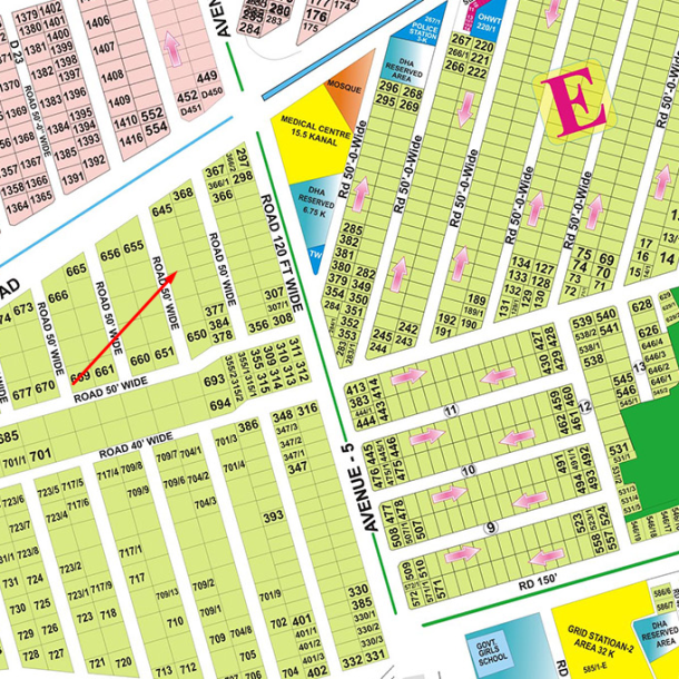 Hot Deal 8 Kanal Plot in DHA Phase 6 Lahore Block E- DB Pole Clear-1