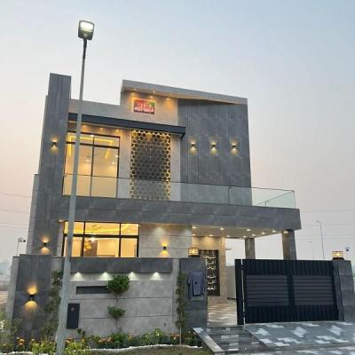 Modern elevation 9 Marla house with basement in DHA Phase 4 Lahore.-2