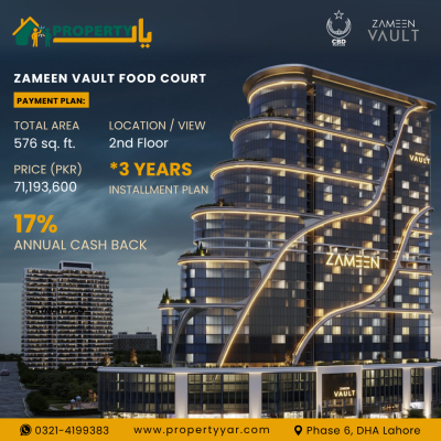 Secure Food Court Property in a Prime Location of DHA Phase 6 Zameen Vault