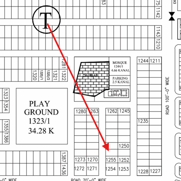 1 Kanal Residential Plot For Sale T -1256 Demand 240 Lac In DHA Phase 7-1