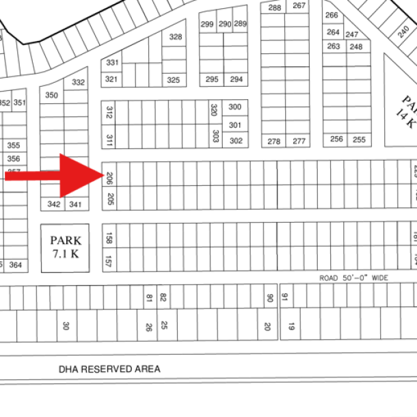 Corner 1 Kanal Plot Is Available For sale In DHA Lahore Plot No T-206-1