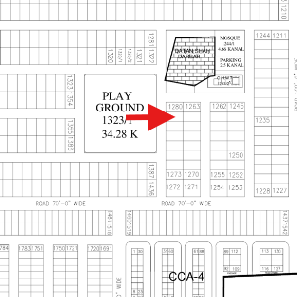 Next To Corner 1 Kanal Plot Plot Is Available For Sale In DHA Lahore-1