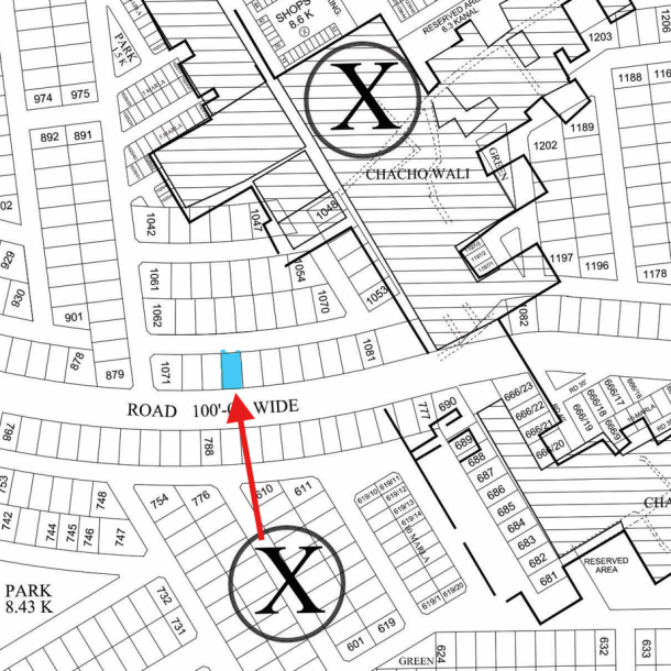 1 Kanal Residential Plot For Sale X - 1074 Demand 385 Lac In DHA Phase 8-1