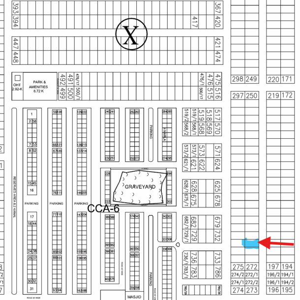 1 Kanal Residential Plot For Sale X - 269 Demand 325 Lac In DHA Phase 7-1