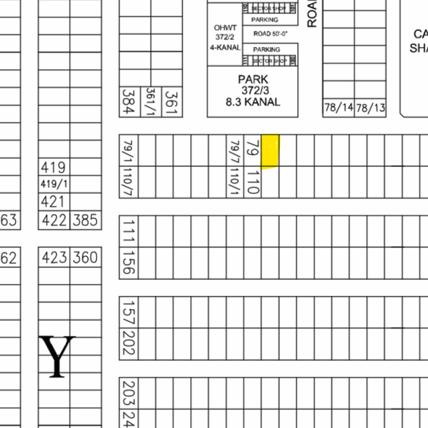1 Kanal Plot For Sale Y- 80 Demand 465 Lac Facing Park In DHA Phase 7-1